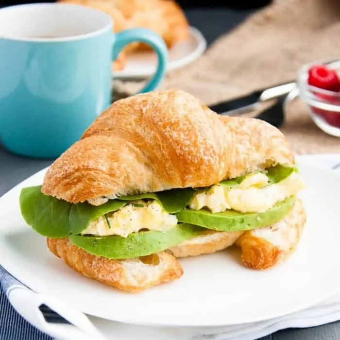 Avocado Egg and Cheese Croissant